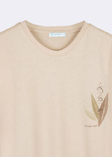 Beige Crew Neck T-shirt