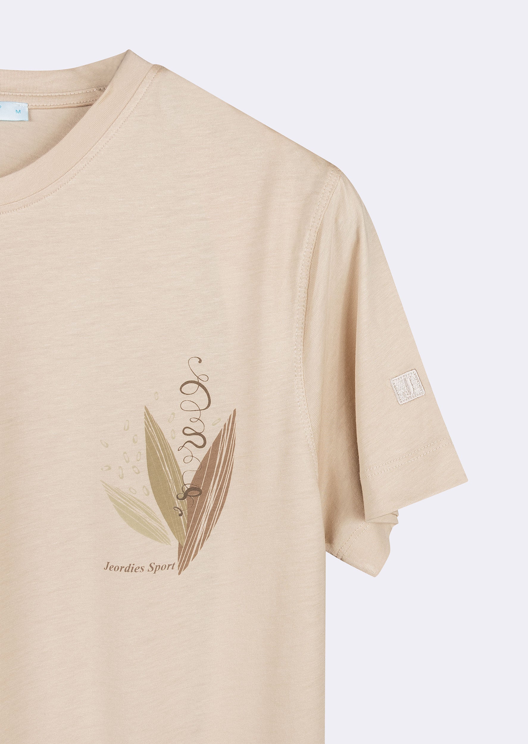 Beige Crew Neck T-shirt