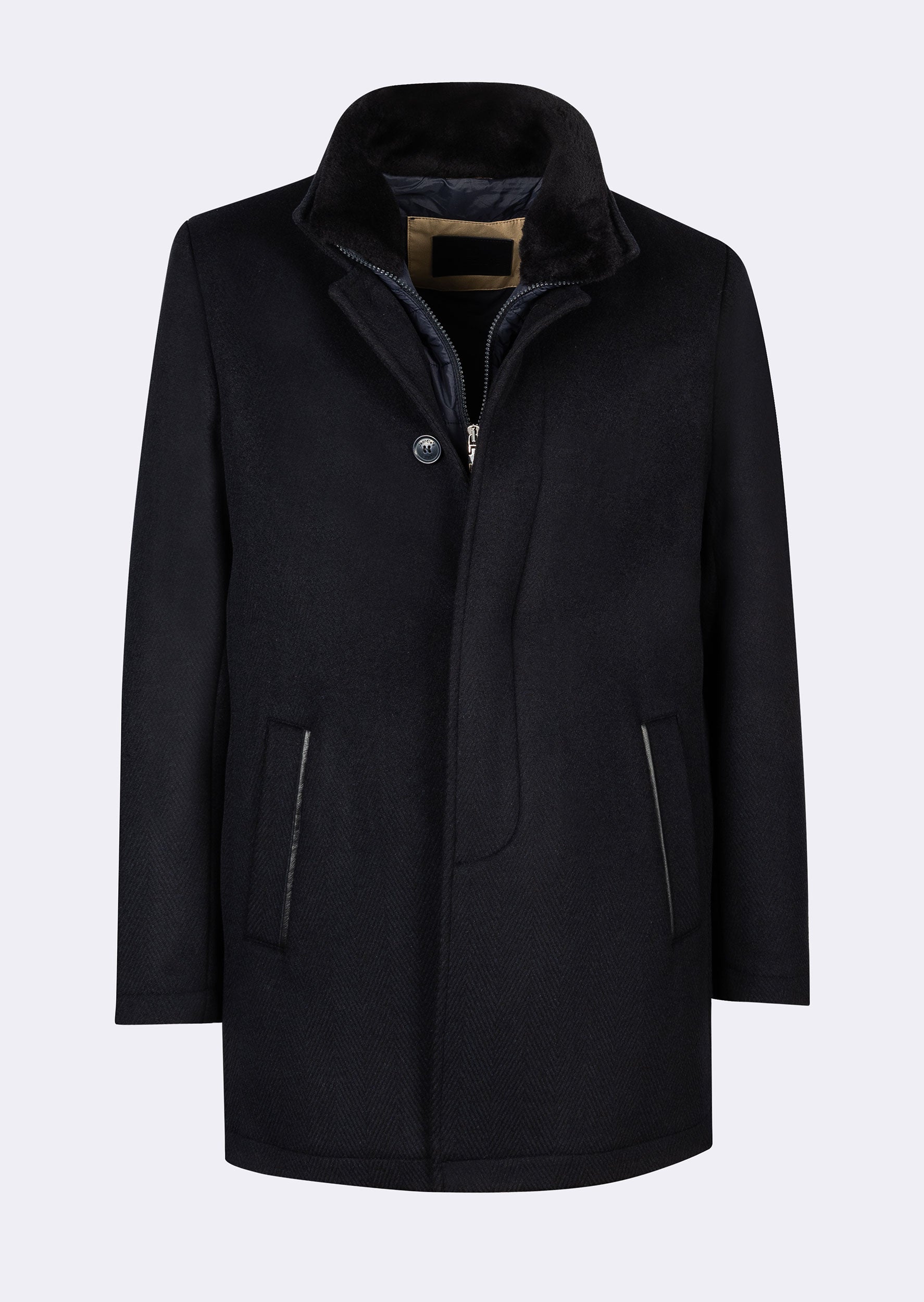 Navy Wool Coat