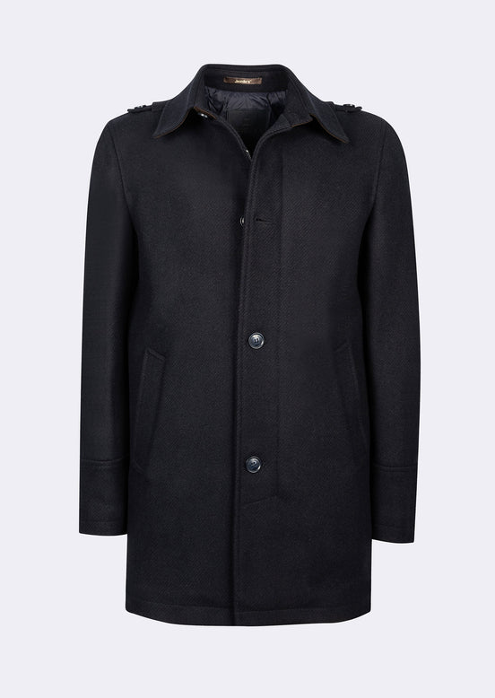 Navy Wool Coat
