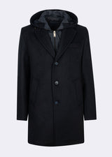 Dark Navy Wool Coat