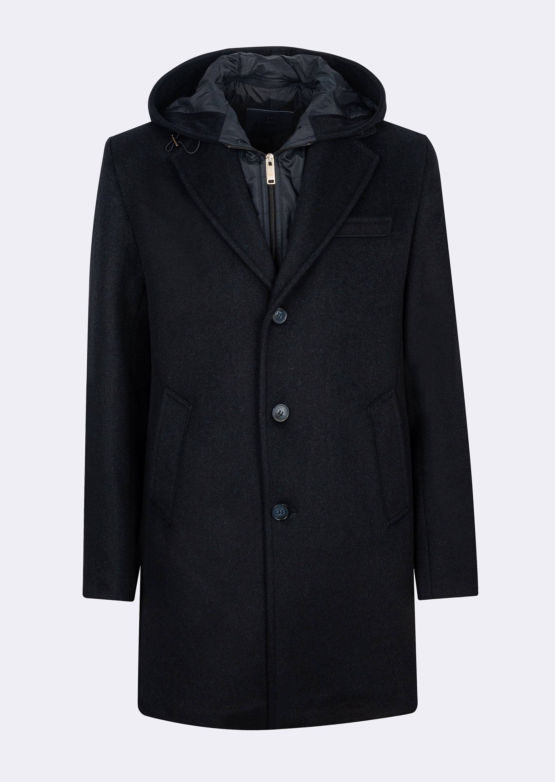 Dark Navy Wool Coat