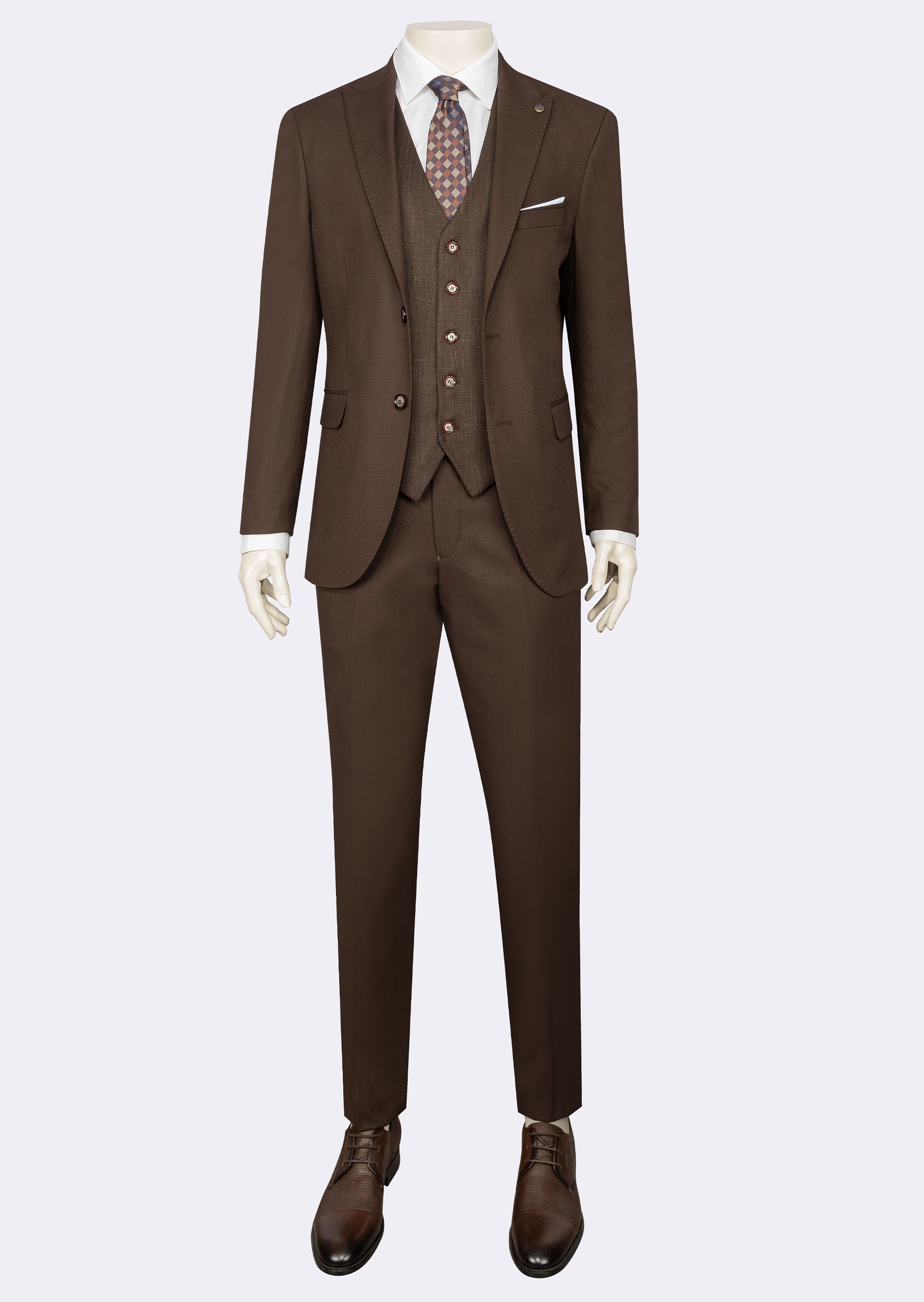 Brown Three-Piece Suit