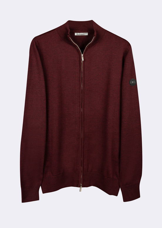 Dark Burgundy Melange Knitwear