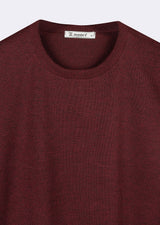Dark Burgundy Melange Knitwear