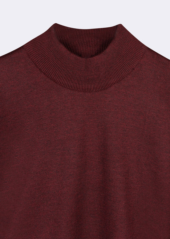 Dark Burgundy Melange Knitwear