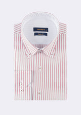 White - Burgundy Long Sleeve Shirt
