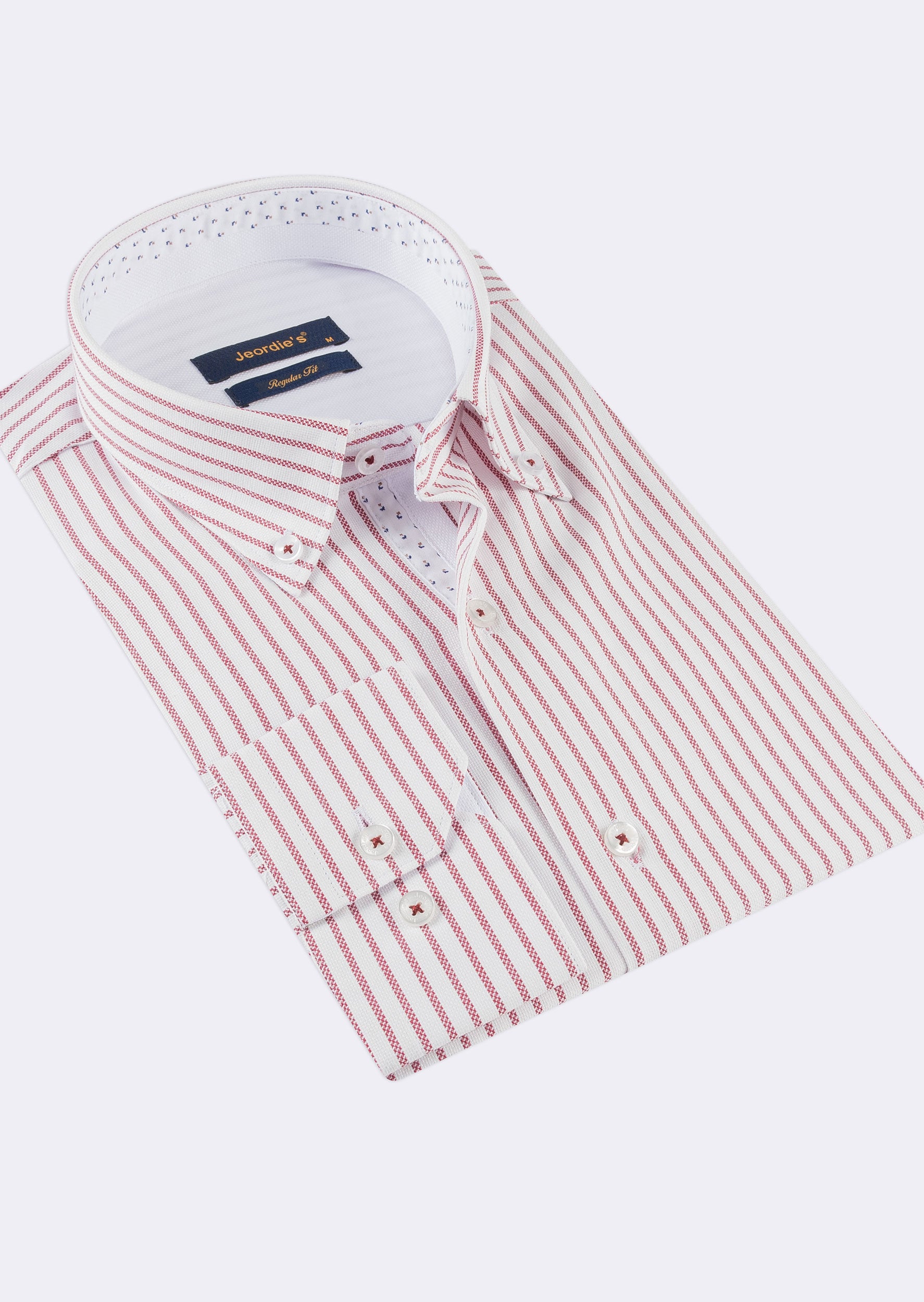 White - Burgundy Long Sleeve Shirt