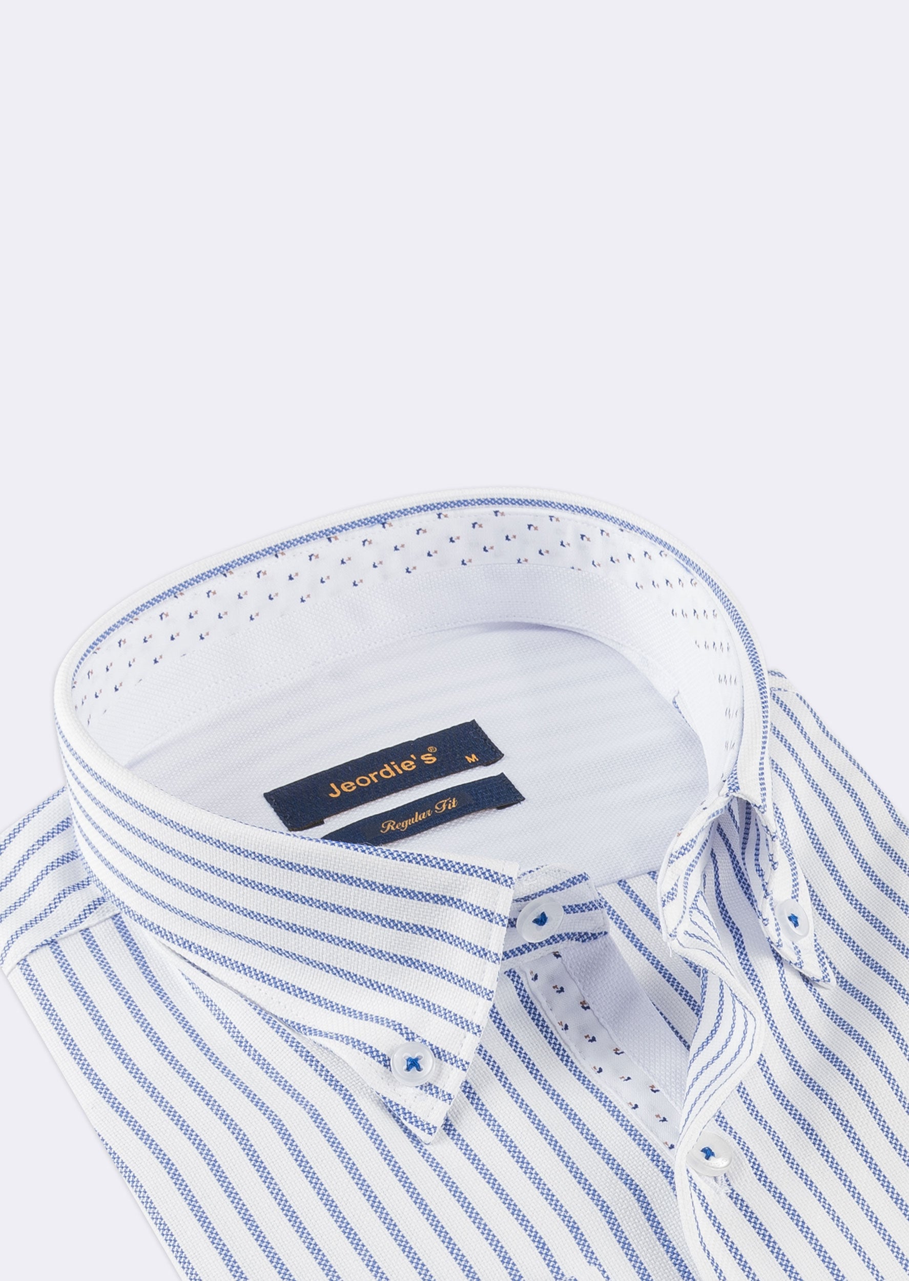 White - Sax Blue Long Sleeve Shirt