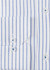 White - Sax Blue Long Sleeve Shirt
