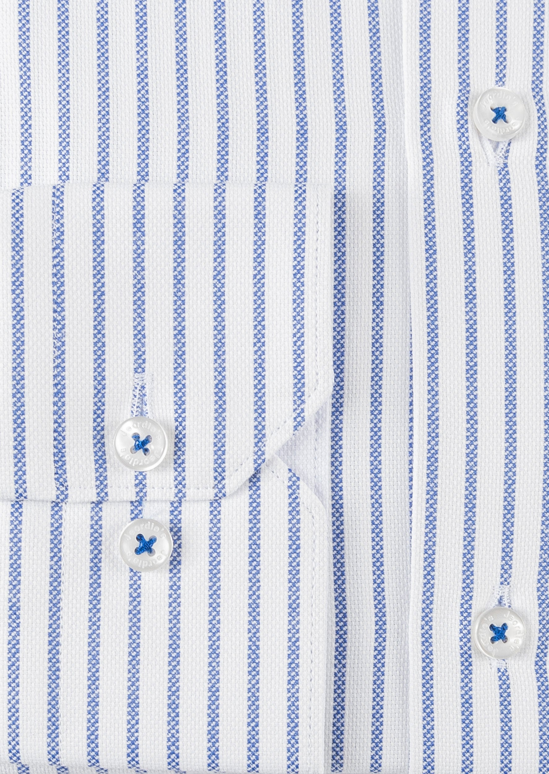 White - Sax Blue Long Sleeve Shirt