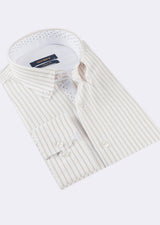 White - Beige Long Sleeve Shirt