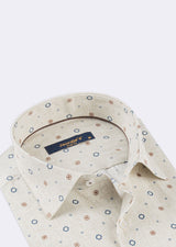Beige - Navy Long Sleeve Shirt