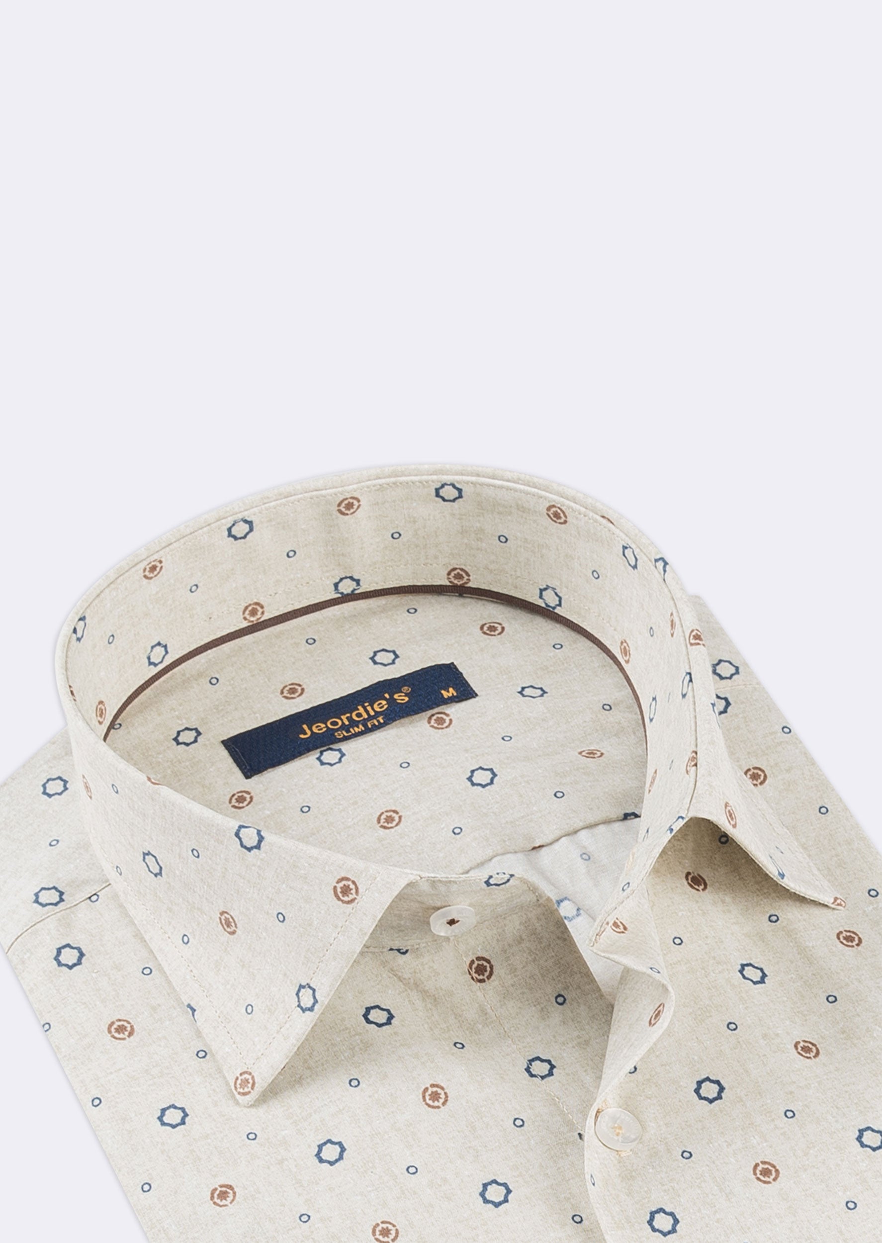 Beige - Navy Long Sleeve Shirt