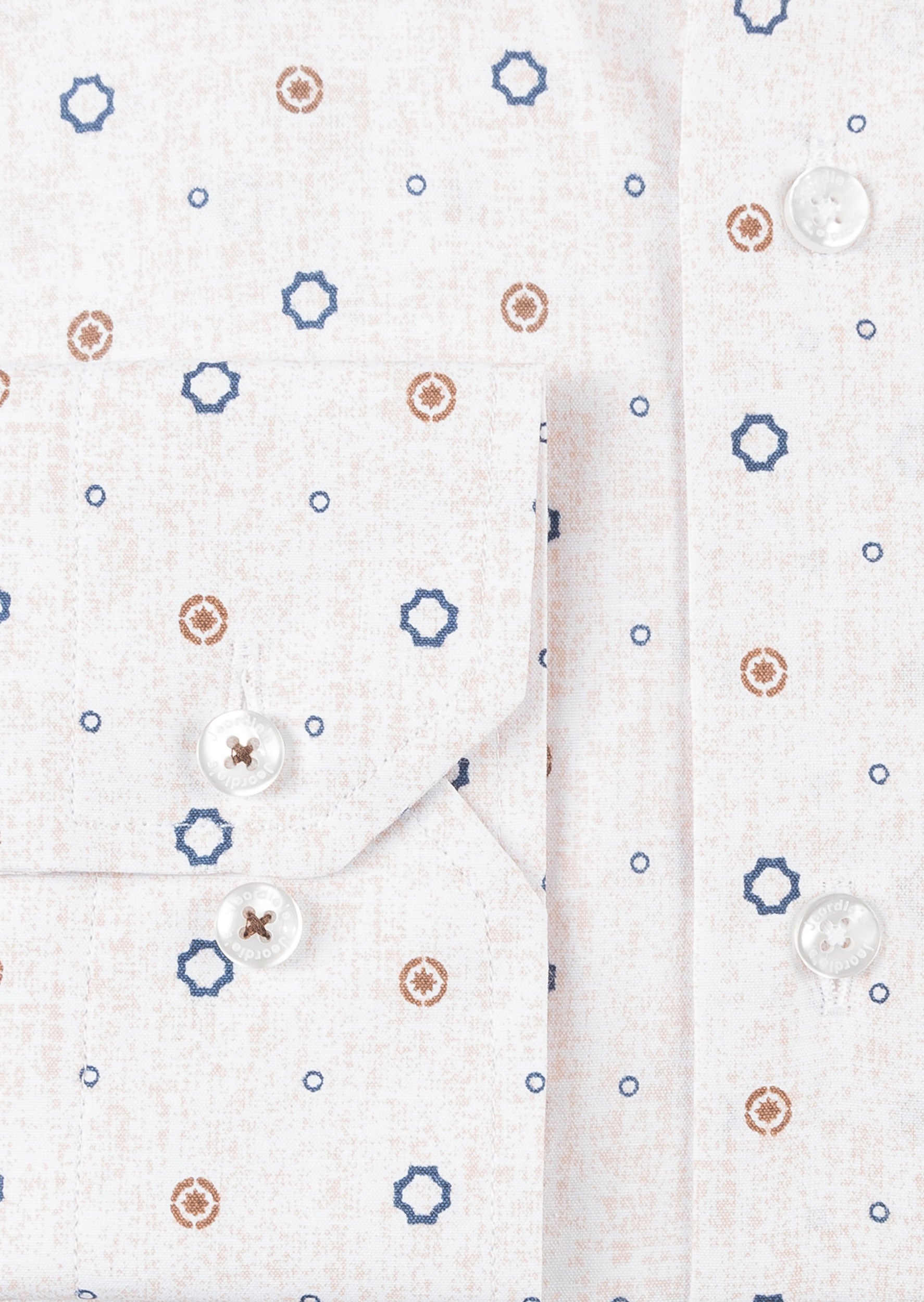 Beige - Brown Long Sleeve Shirt