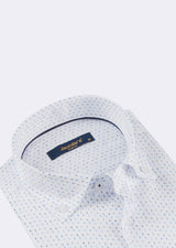 White - Navy Long Sleeve Shirt