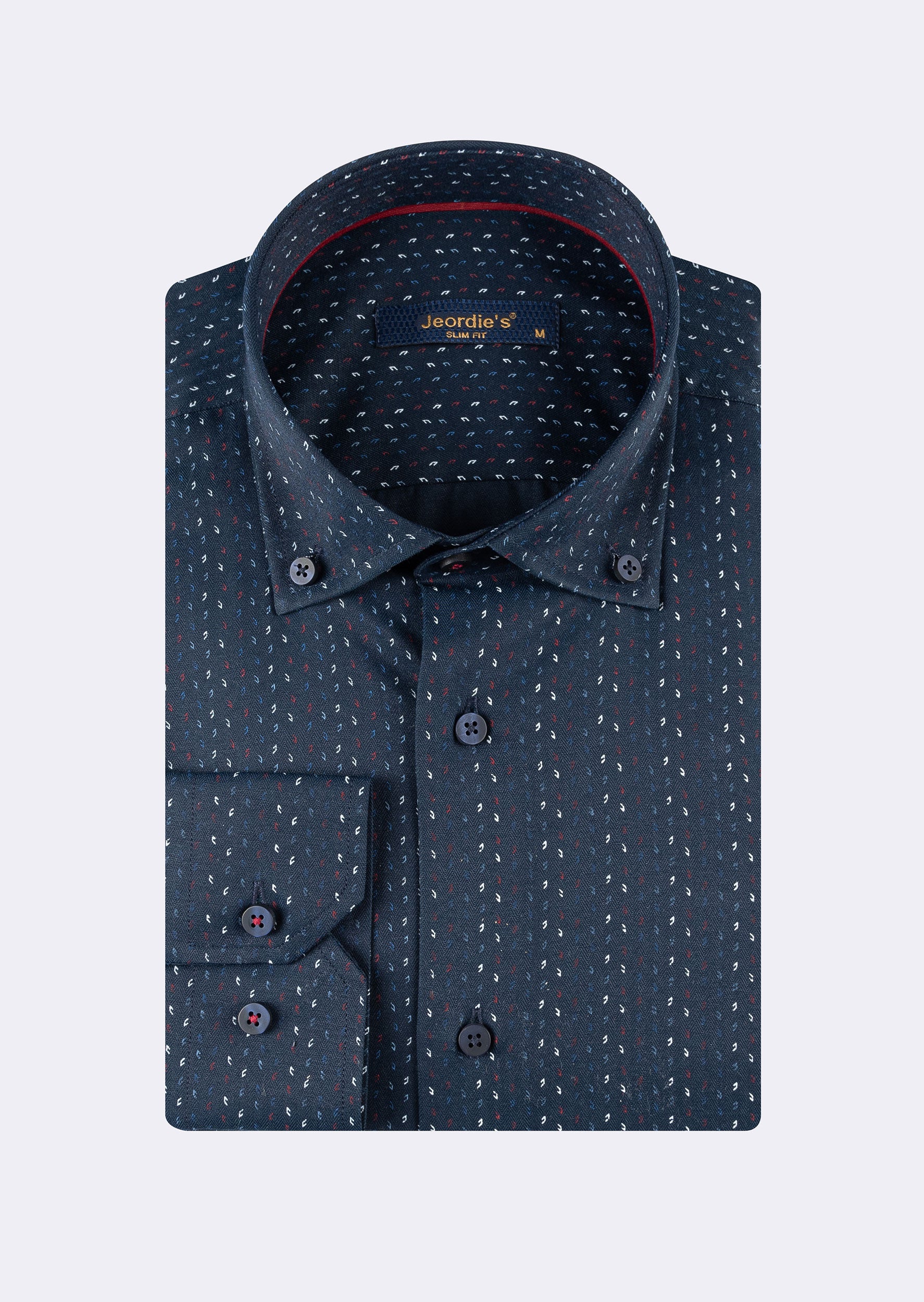 Navy - Burgundy Long Sleeve Shirt