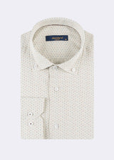 Beige - Brown Long Sleeve Shirt