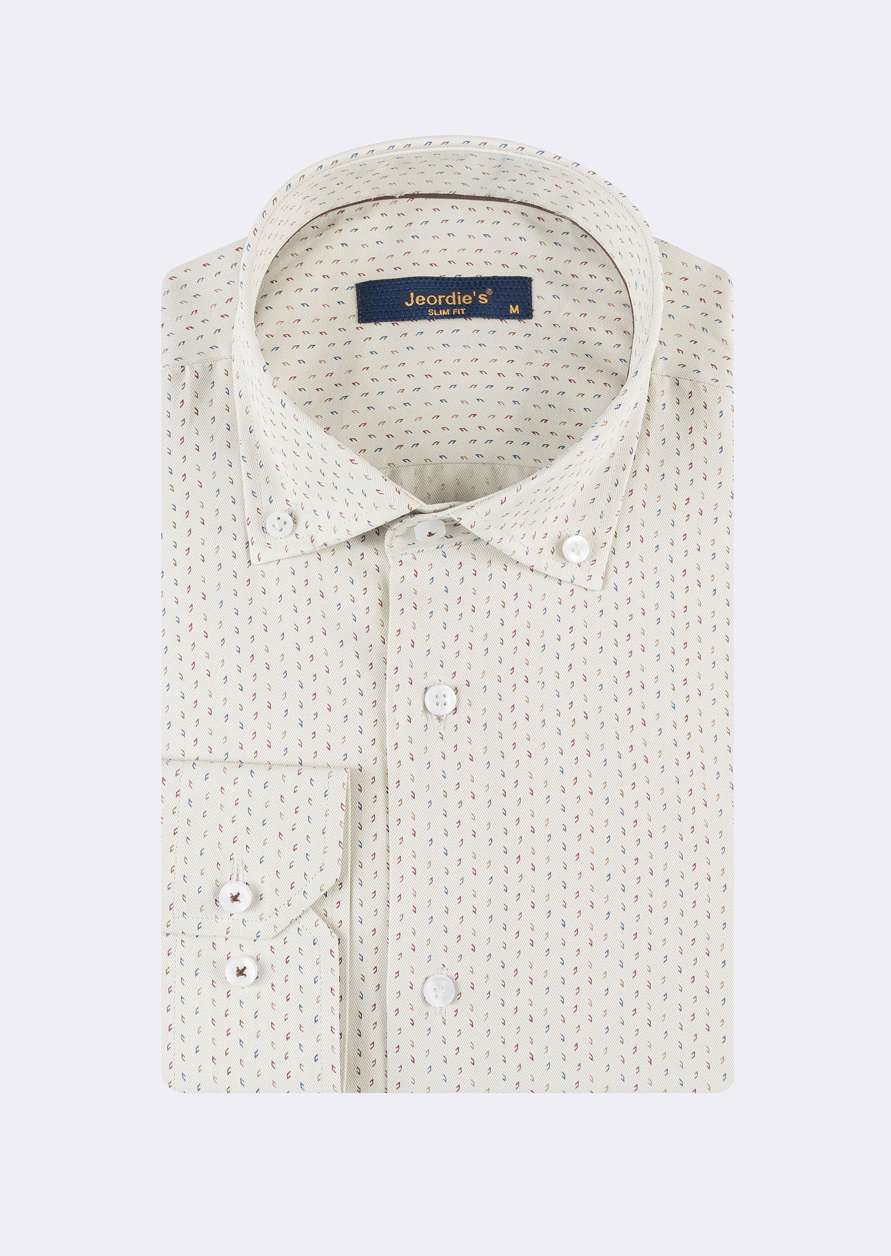 Beige - Brown Long Sleeve Shirt