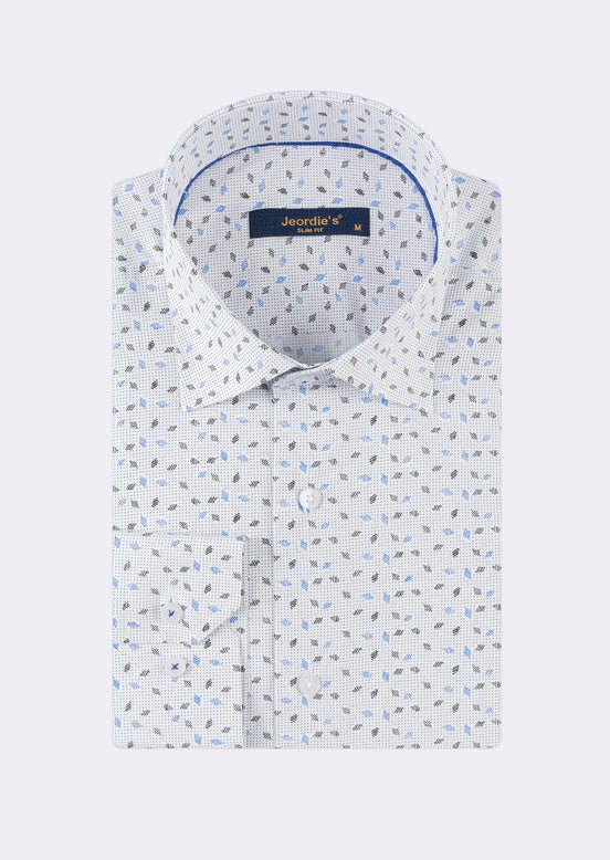 White - Blue Long Sleeve Shirt