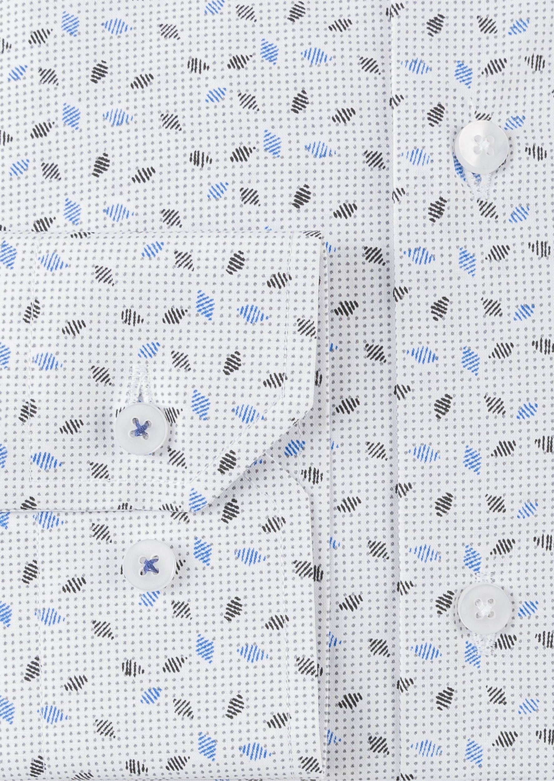 White - Blue Long Sleeve Shirt