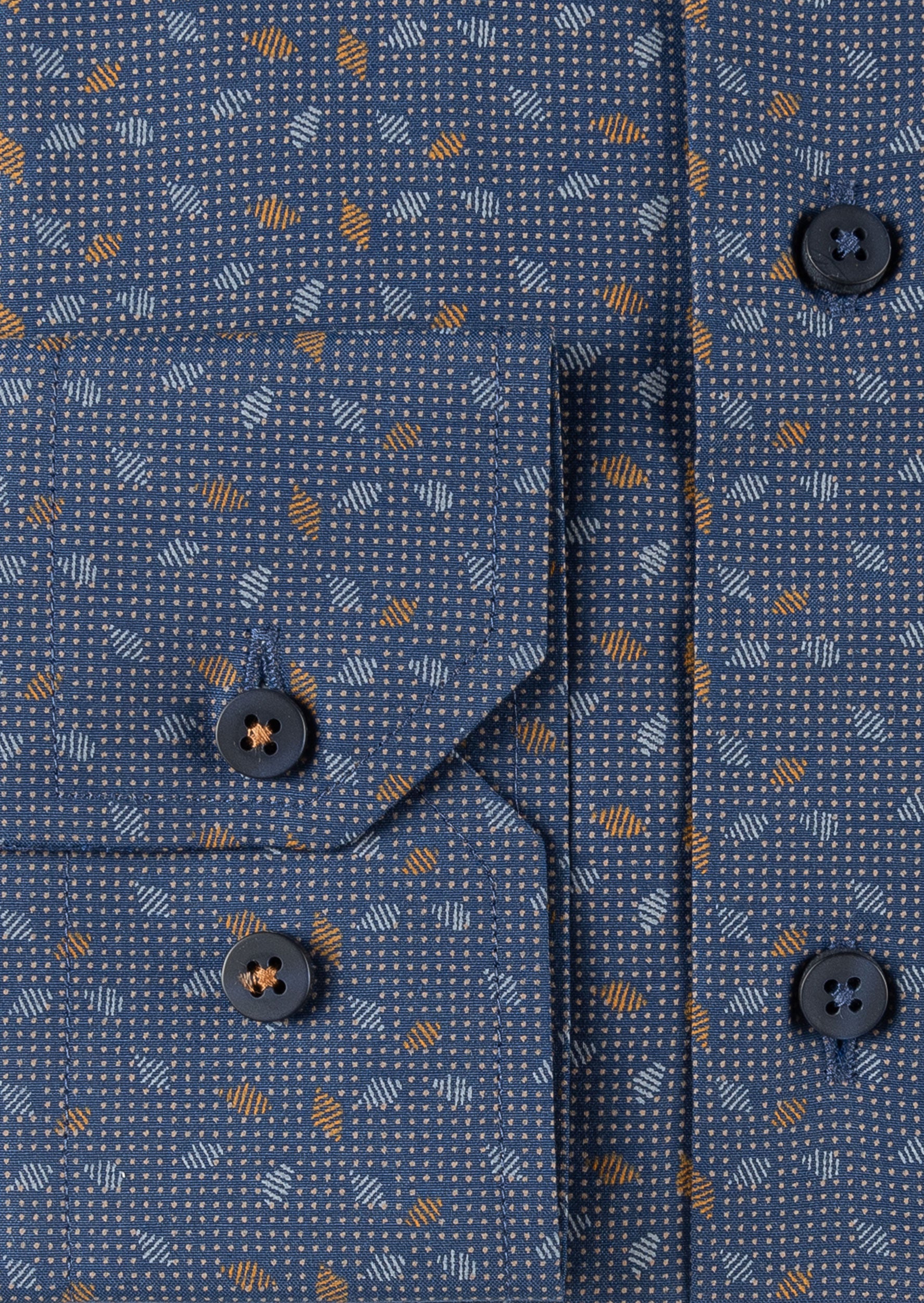 Navy - Beige Long Sleeve Shirt