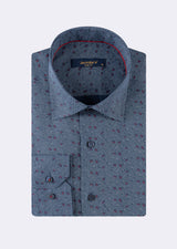 Navy - Burgundy Long Sleeve Shirt