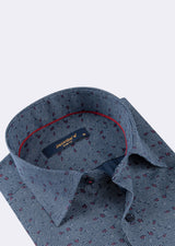 Navy - Burgundy Long Sleeve Shirt