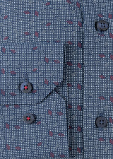 Navy - Burgundy Long Sleeve Shirt