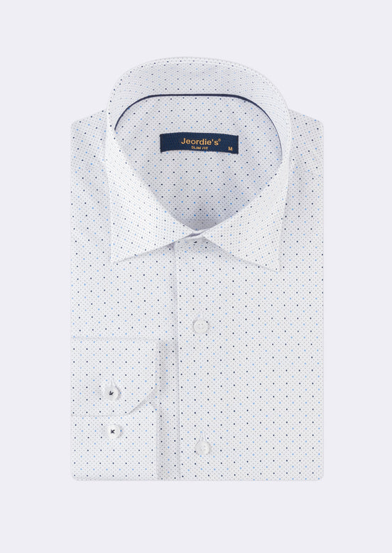 White - Navy Long Sleeve Shirt