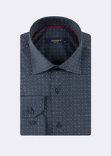 Navy - Burgundy Long Sleeve Shirt