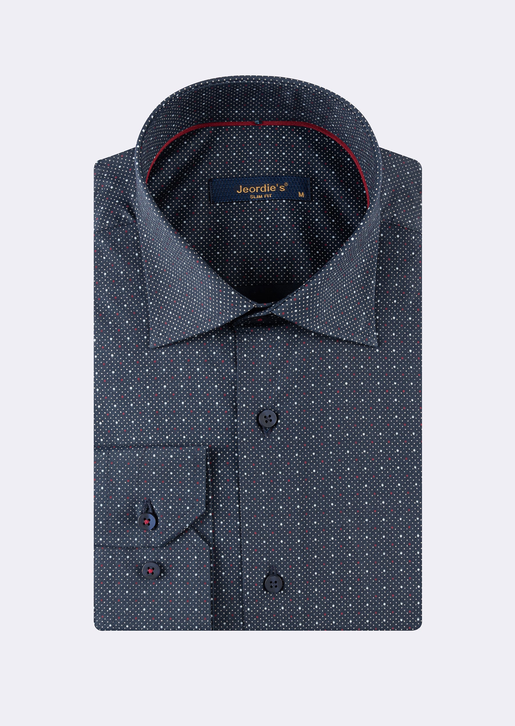 Navy - Burgundy Long Sleeve Shirt