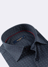 Navy - Burgundy Long Sleeve Shirt