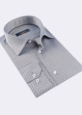 Grey - Navy Long Sleeve Shirt