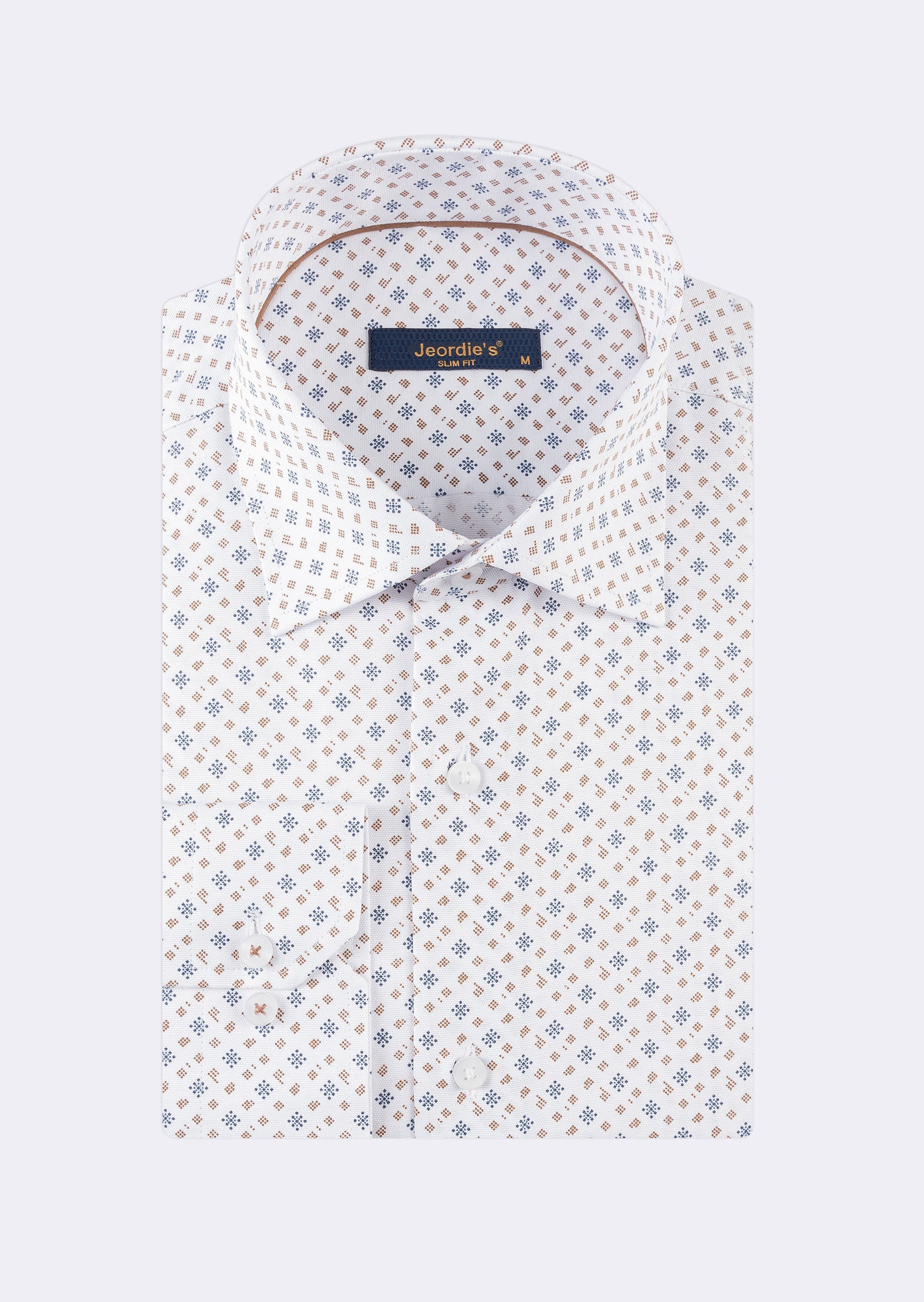 White - Brown Long Sleeve Shirt