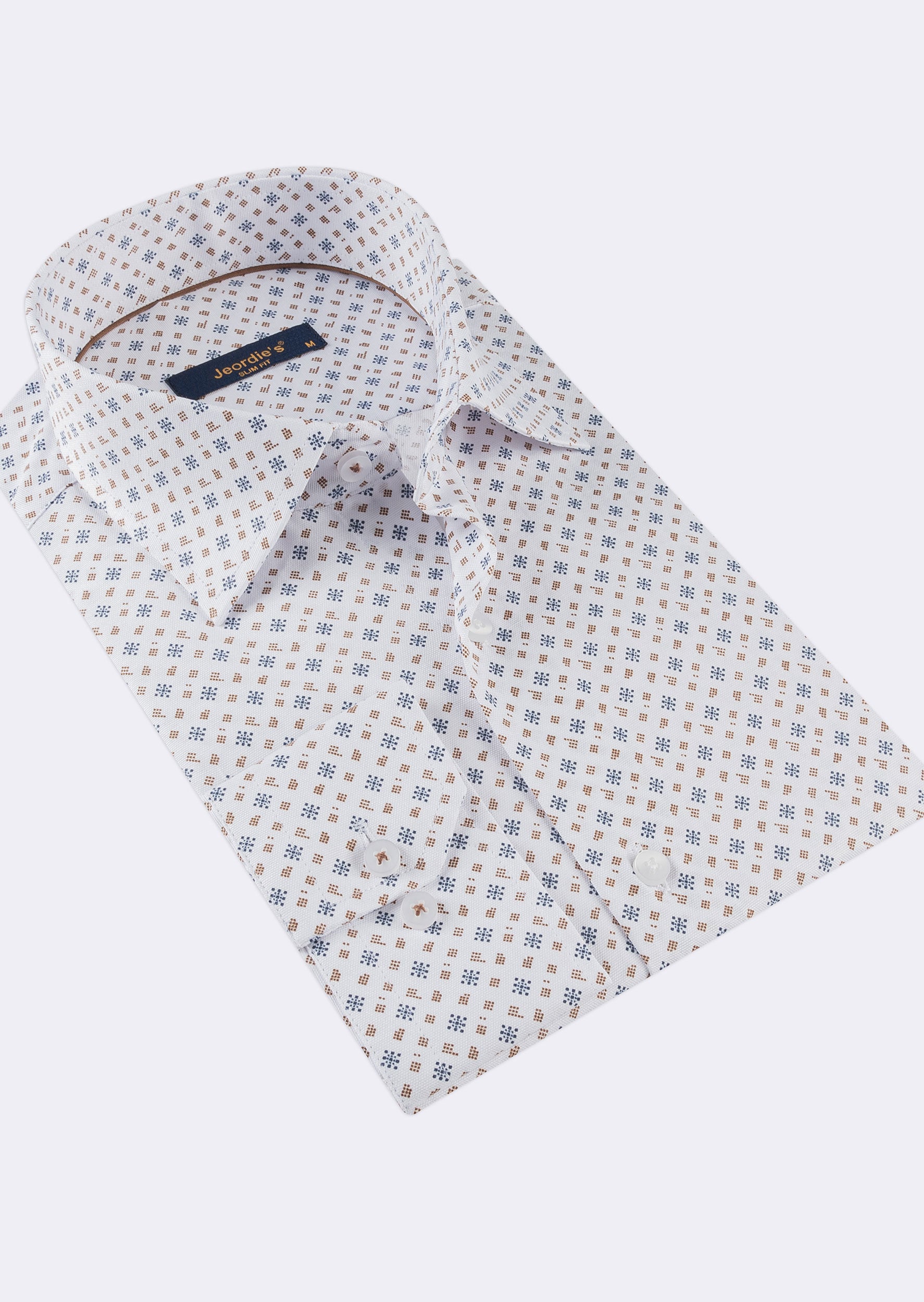 White - Brown Long Sleeve Shirt