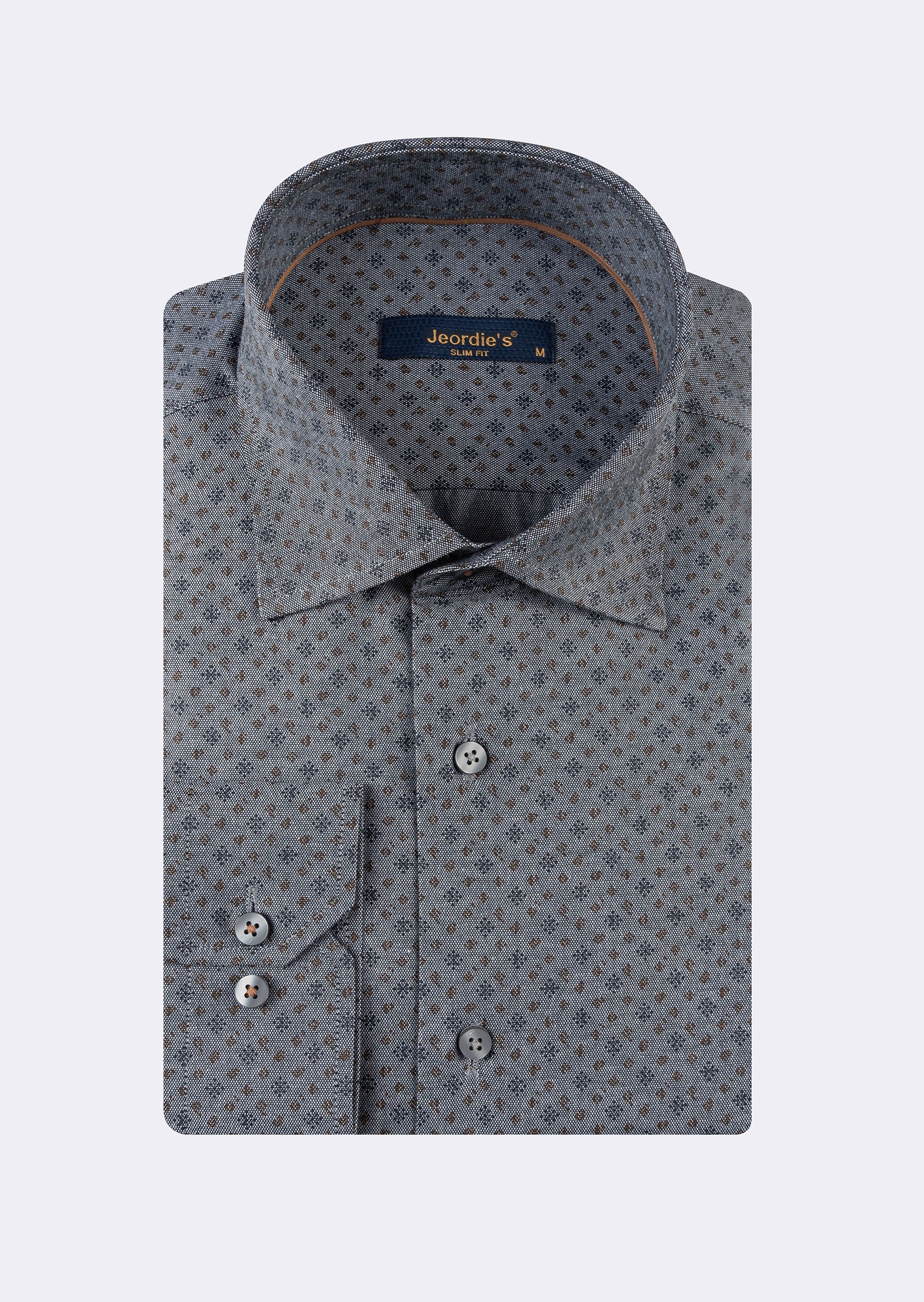 Grey - Navy Long Sleeve Shirt