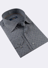 Grey - Navy Long Sleeve Shirt