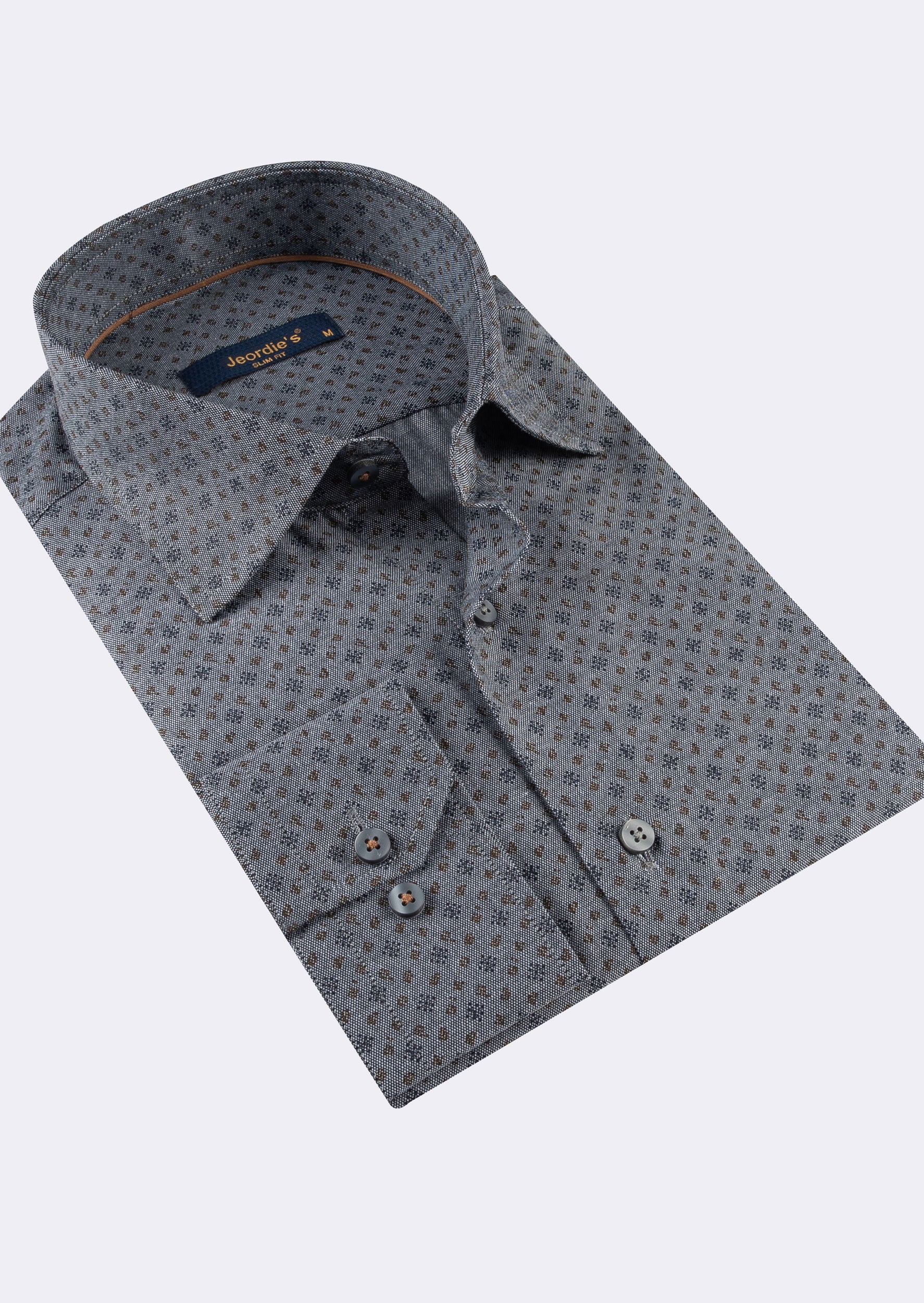 Grey - Navy Long Sleeve Shirt