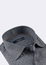 Grey - Navy Long Sleeve Shirt