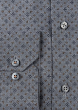 Grey - Navy Long Sleeve Shirt