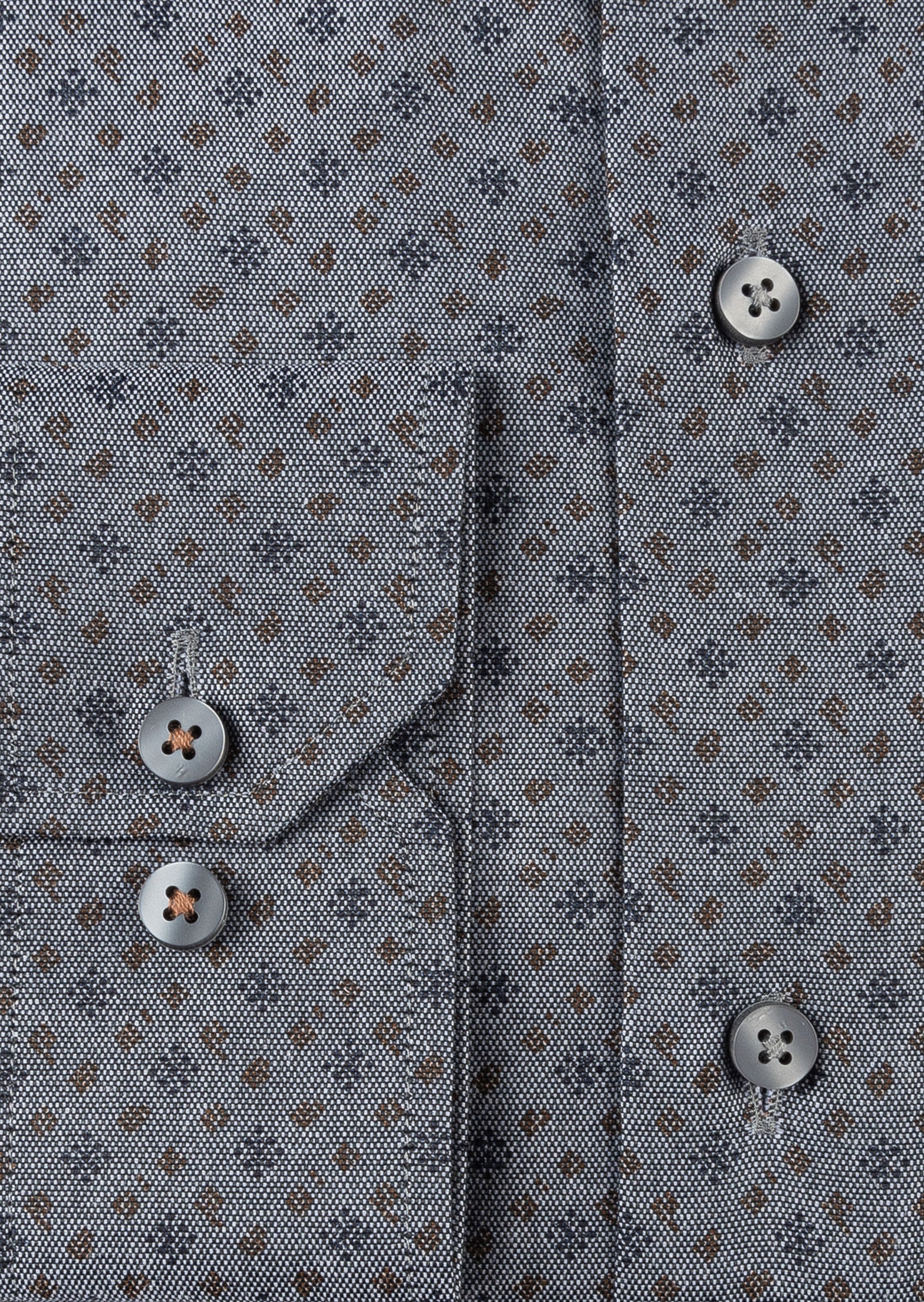 Grey - Navy Long Sleeve Shirt