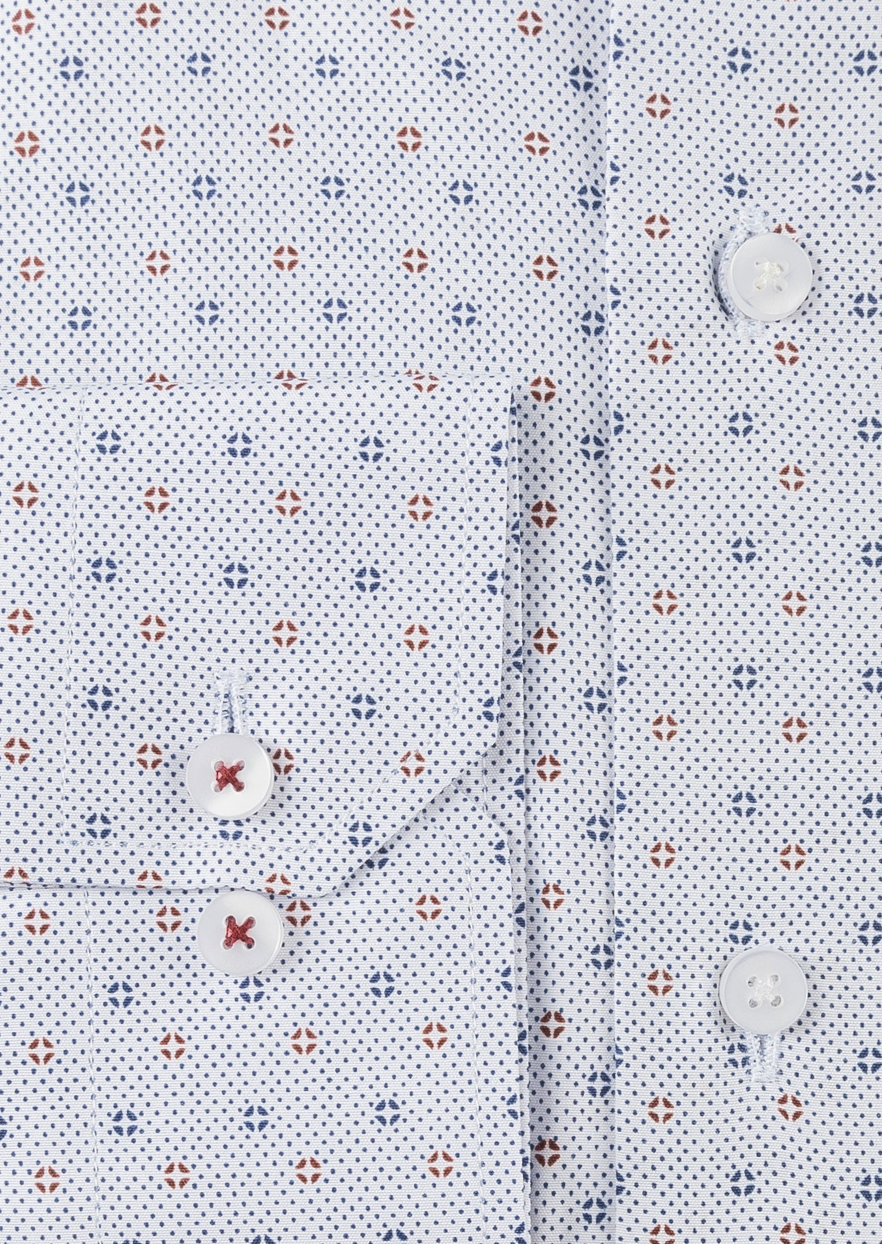 White - Navy Long Sleeve Shirt