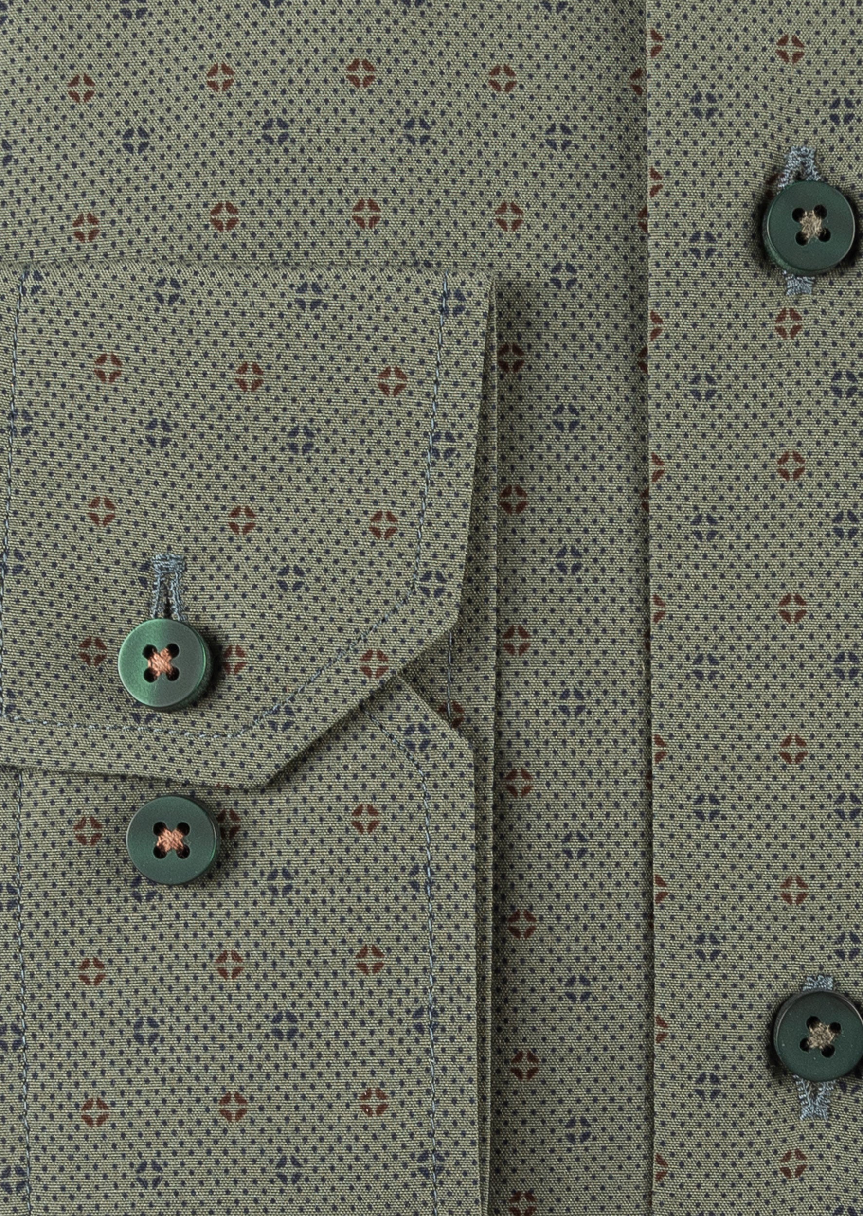 Green - Navy Long Sleeve Shirt