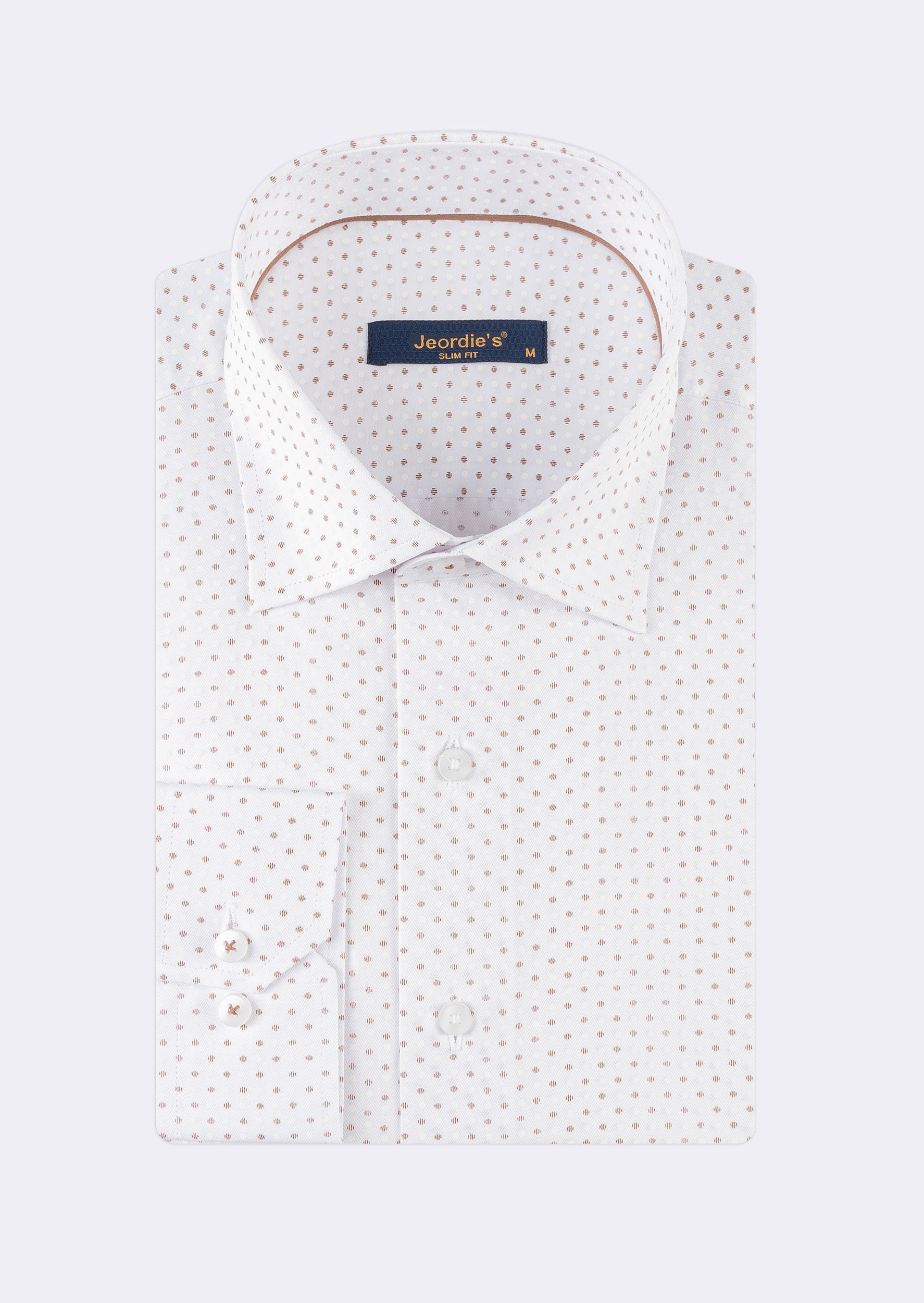 White - Brown Long Sleeve Shirt