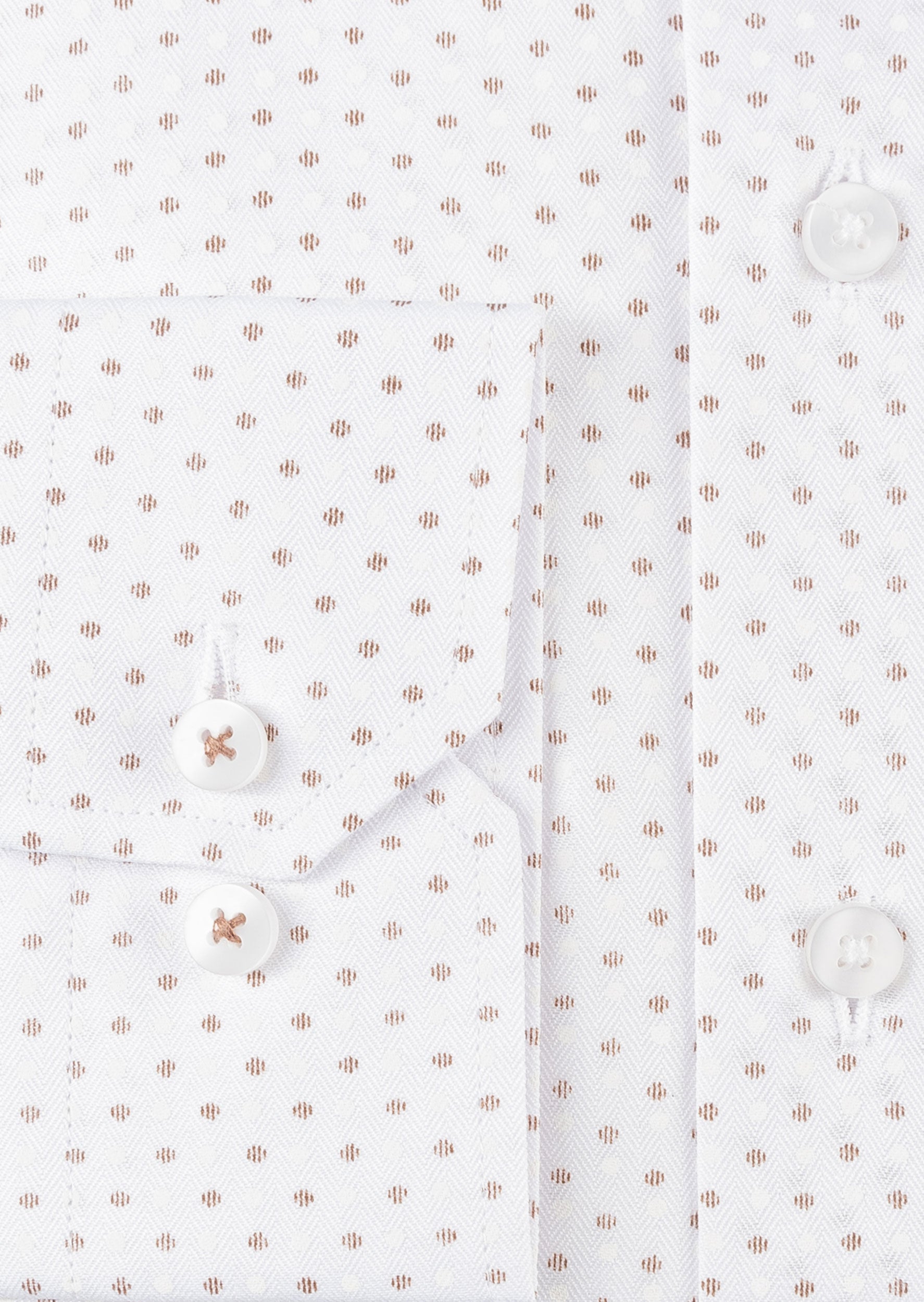 White - Brown Long Sleeve Shirt