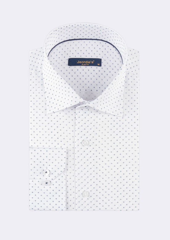 White - Navy Long Sleeve Shirt