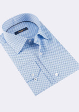Blue - White Long Sleeve Shirt