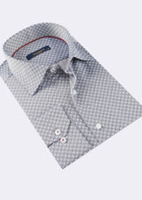 Grey - White Long Sleeve Shirt