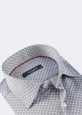Grey - White Long Sleeve Shirt